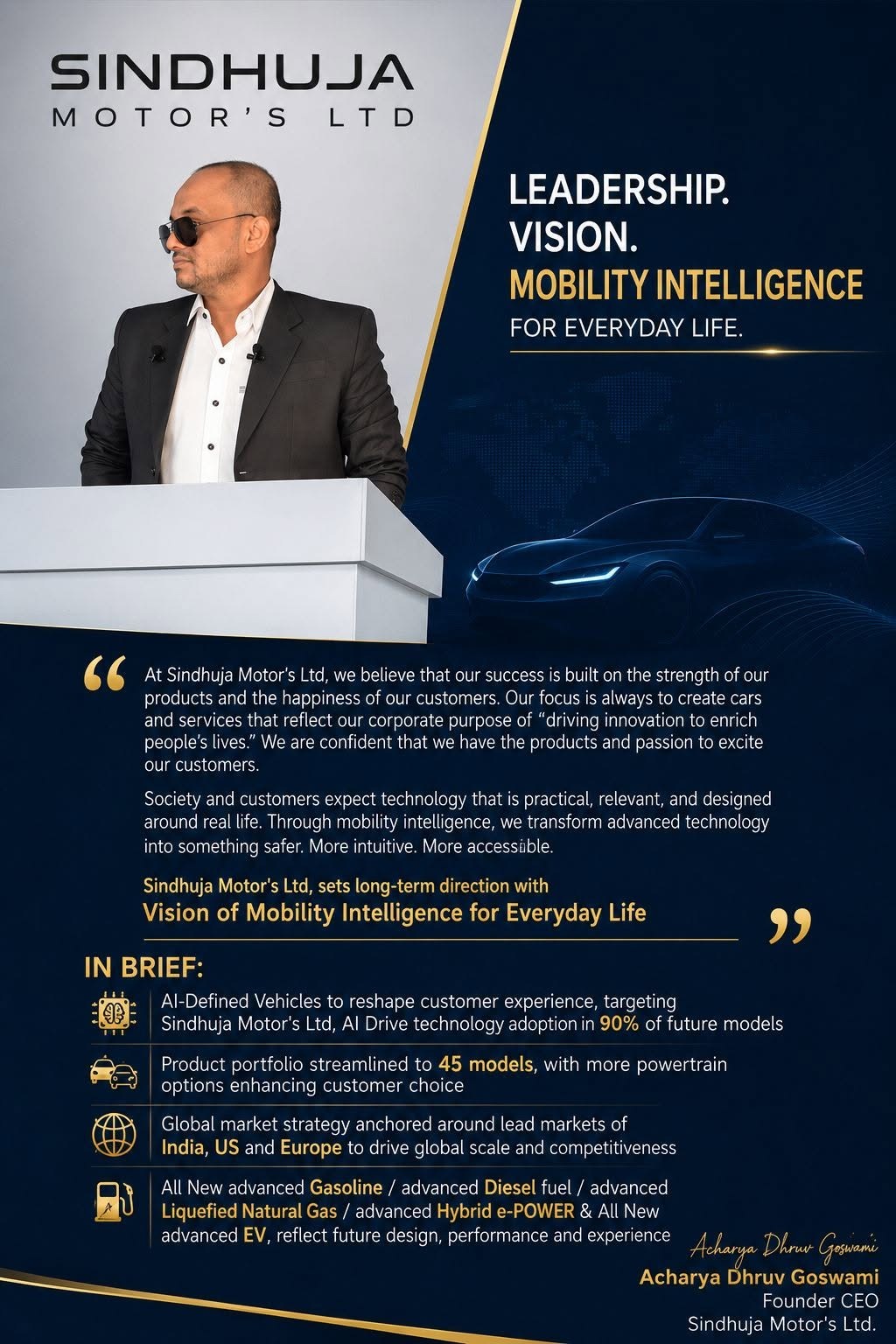 Acharya Dhruva Goswami - Sindhuja Motors